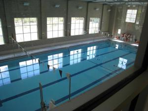An indoor pool in the Lanza Recreational Center is used for group swims, for swim lessons, and life guard training.