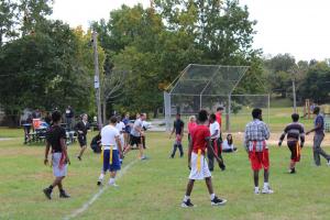 Residents play intramural sports such as softball, soccer, and flag football.